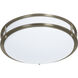 EnviroLite LED 14 inch Brushed Nickel Flush Mount Ceiling Light
